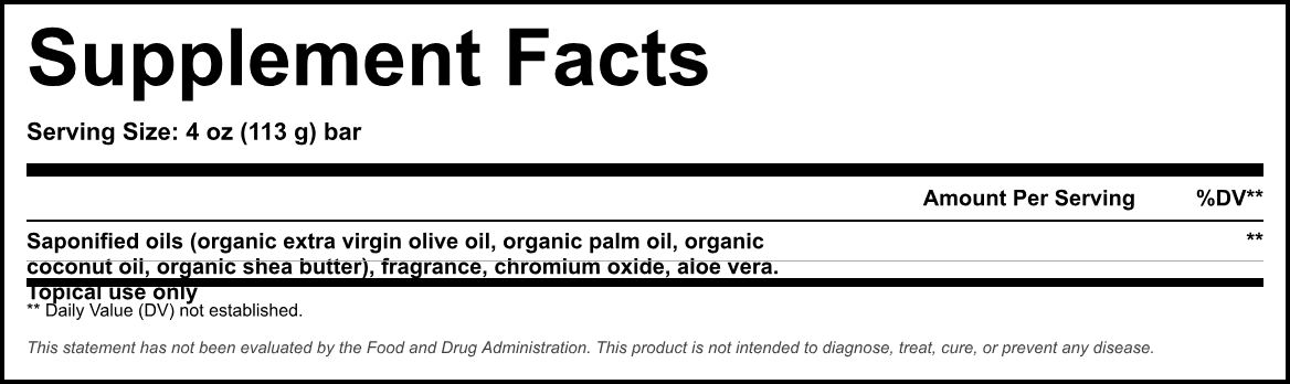 Supplement Facts panel