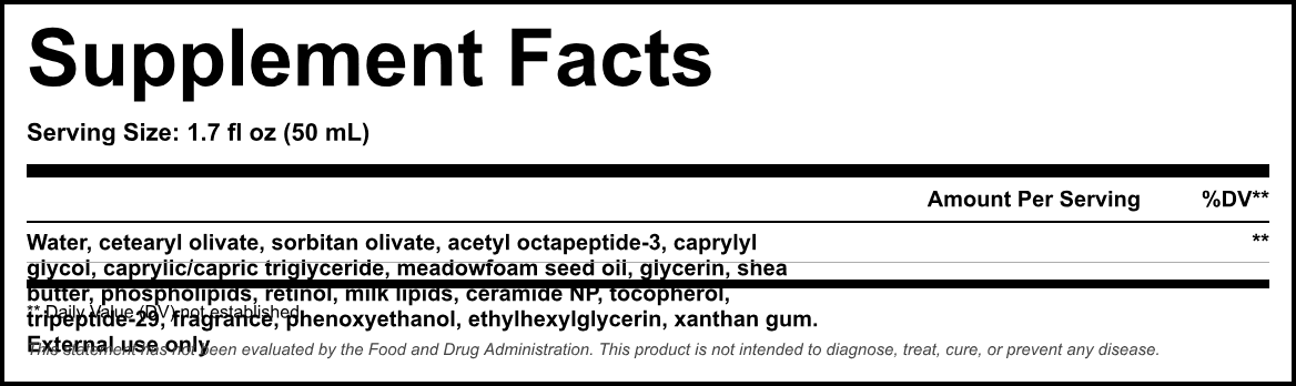 Supplement Facts panel