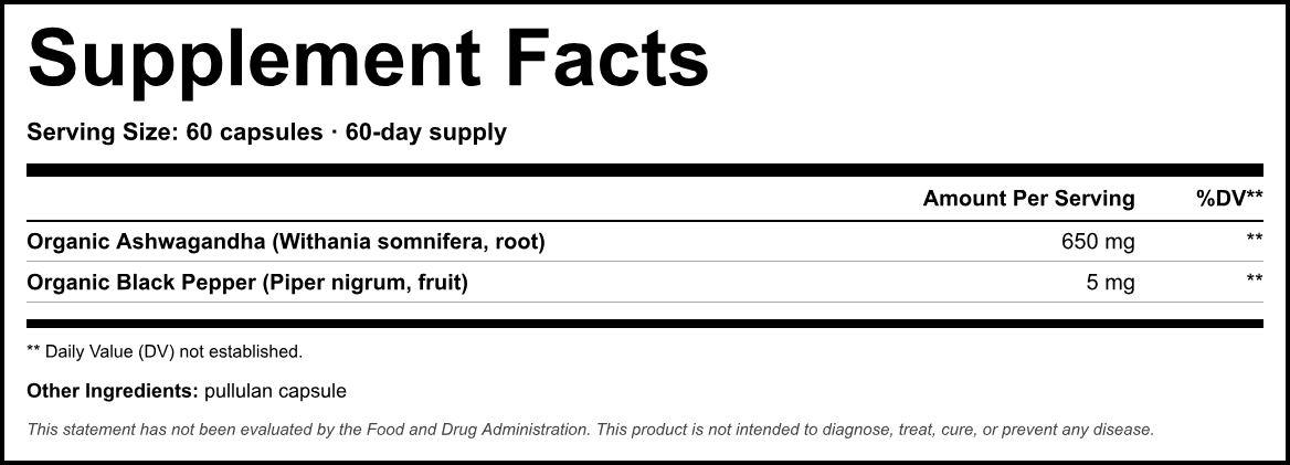 Supplement Facts panel