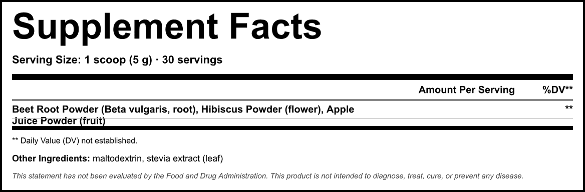 Supplement Facts panel
