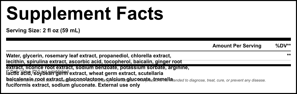 Supplement Facts panel