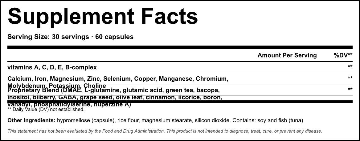 Supplement Facts panel