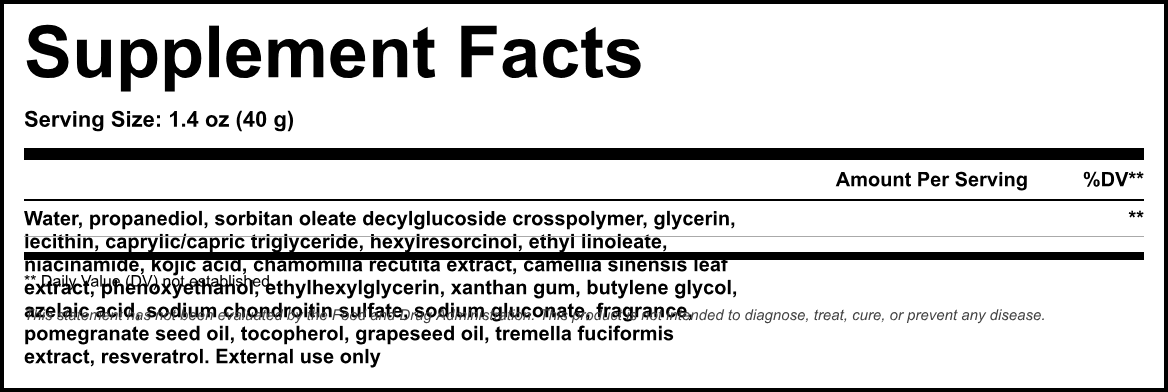 Supplement Facts panel