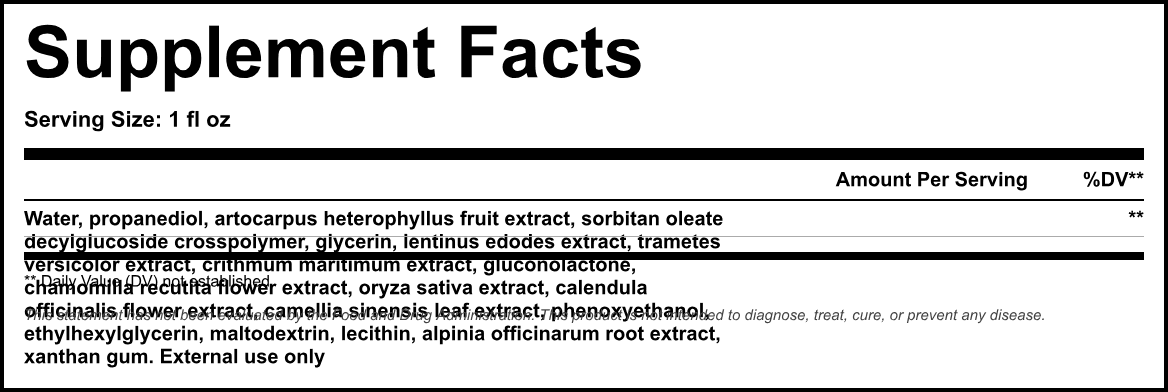 Supplement Facts panel