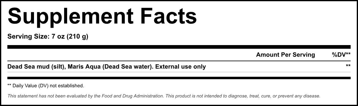 Supplement Facts panel