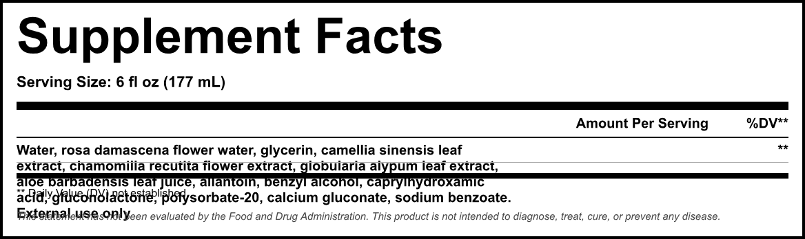 Supplement Facts panel