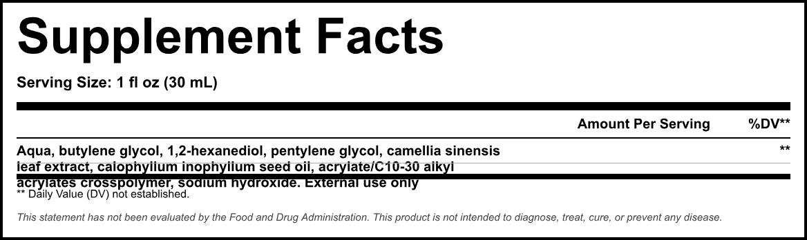 Supplement Facts panel