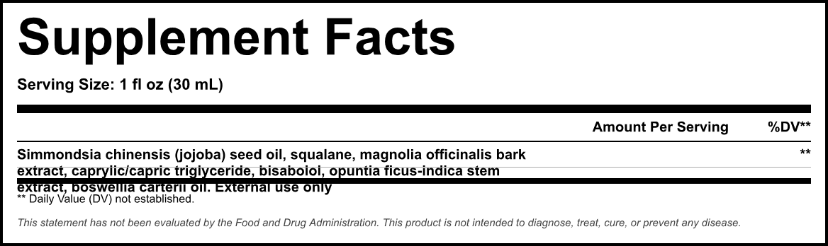 Supplement Facts panel