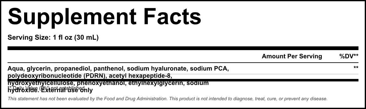 Supplement Facts panel