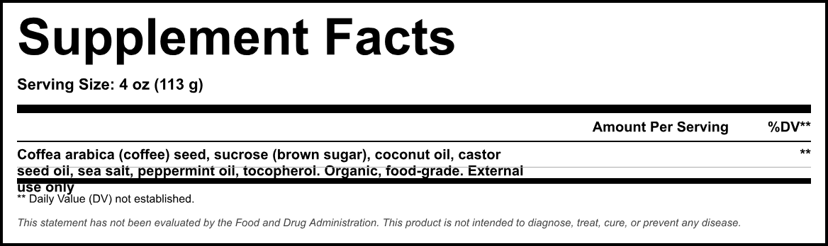 Supplement Facts panel