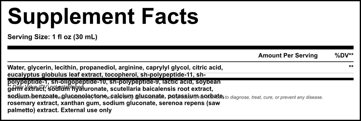 Supplement Facts panel