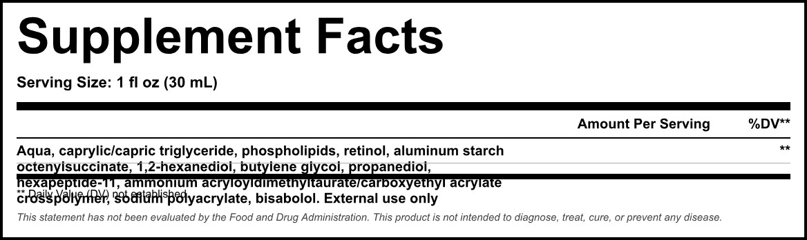 Supplement Facts panel