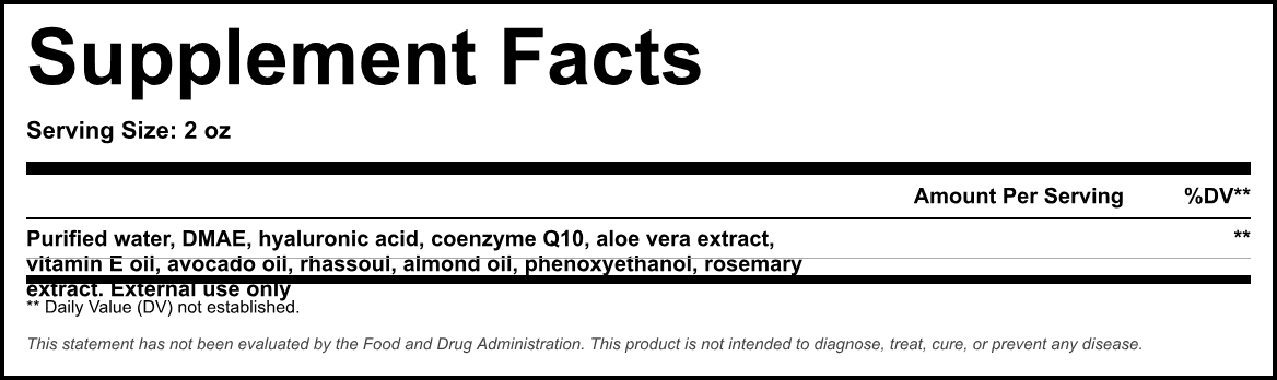 Supplement Facts panel