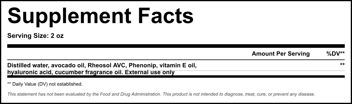 Supplement Facts panel