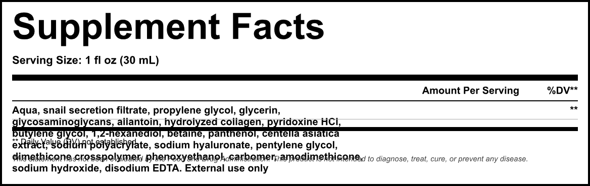 Supplement Facts panel