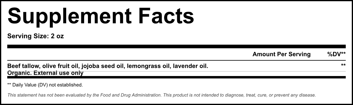 Supplement Facts panel