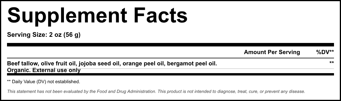 Supplement Facts panel