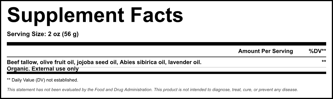 Supplement Facts panel