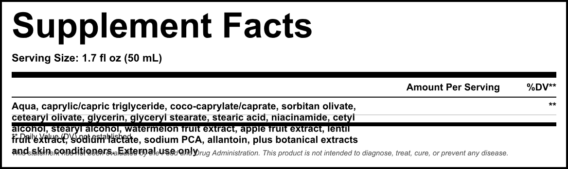 Supplement Facts panel